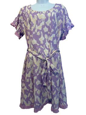 Doing It All Lavender Purple Spotted Umgee Dress NWOT XL